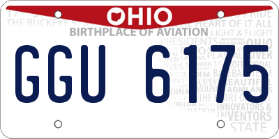 OH license plate GGU6175