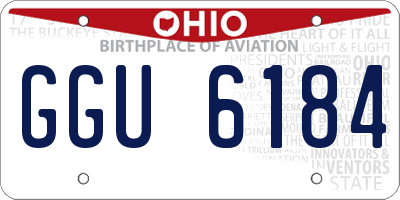 OH license plate GGU6184