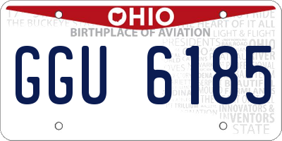 OH license plate GGU6185