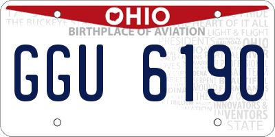 OH license plate GGU6190