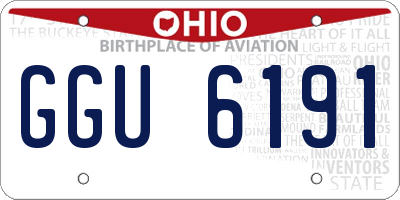 OH license plate GGU6191