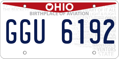 OH license plate GGU6192