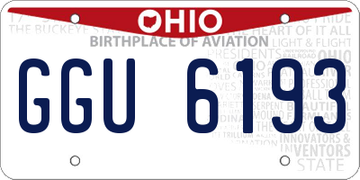 OH license plate GGU6193