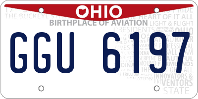 OH license plate GGU6197