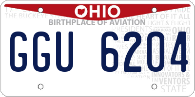 OH license plate GGU6204