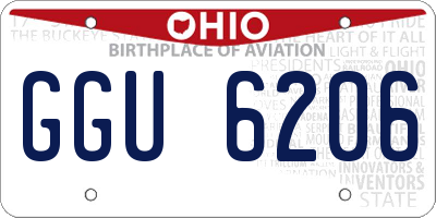 OH license plate GGU6206