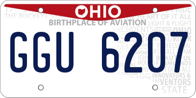 OH license plate GGU6207