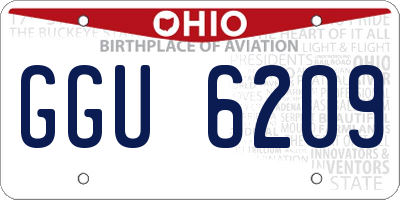 OH license plate GGU6209