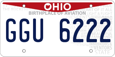 OH license plate GGU6222