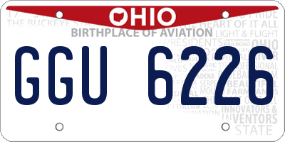 OH license plate GGU6226