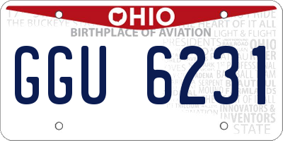 OH license plate GGU6231