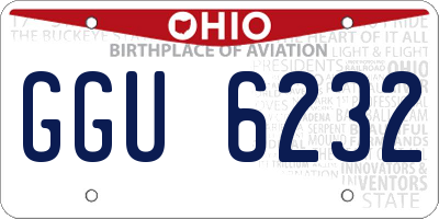 OH license plate GGU6232