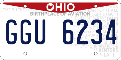 OH license plate GGU6234