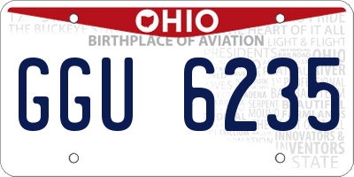 OH license plate GGU6235