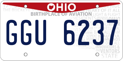OH license plate GGU6237