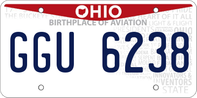 OH license plate GGU6238