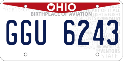 OH license plate GGU6243