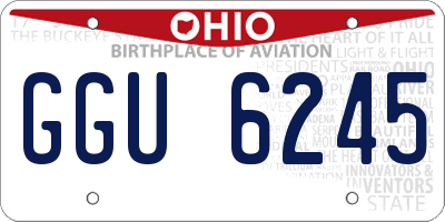 OH license plate GGU6245
