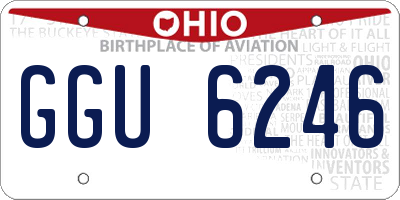 OH license plate GGU6246