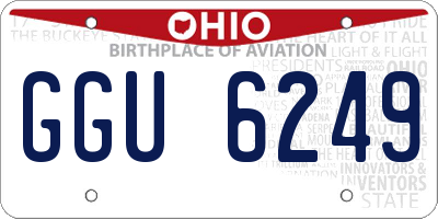 OH license plate GGU6249