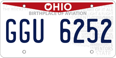 OH license plate GGU6252