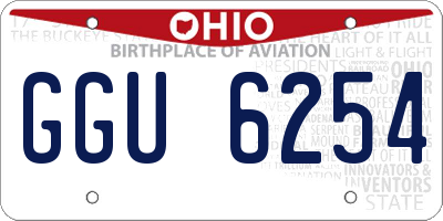 OH license plate GGU6254