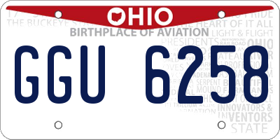 OH license plate GGU6258