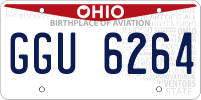 OH license plate GGU6264