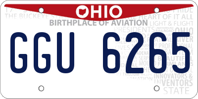 OH license plate GGU6265