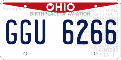 OH license plate GGU6266