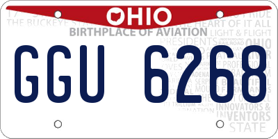 OH license plate GGU6268
