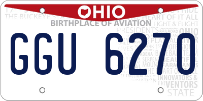 OH license plate GGU6270