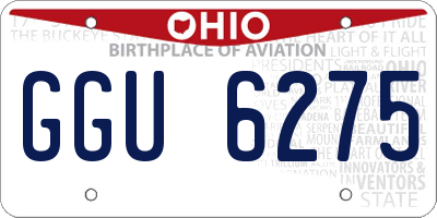 OH license plate GGU6275