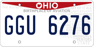 OH license plate GGU6276