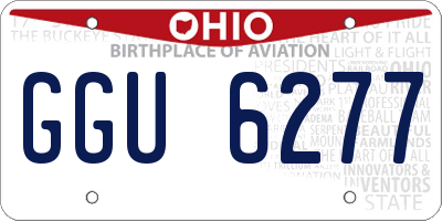 OH license plate GGU6277