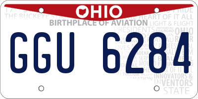 OH license plate GGU6284
