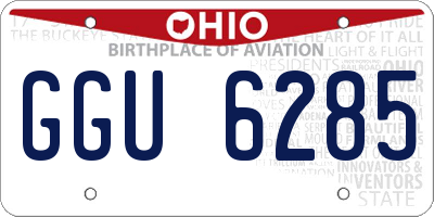 OH license plate GGU6285