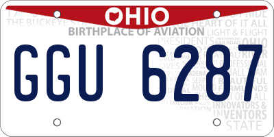 OH license plate GGU6287