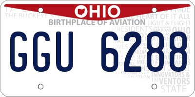 OH license plate GGU6288