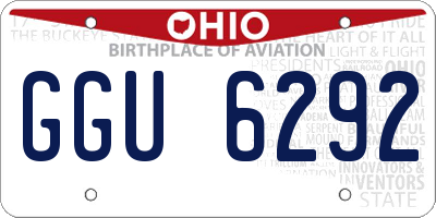 OH license plate GGU6292