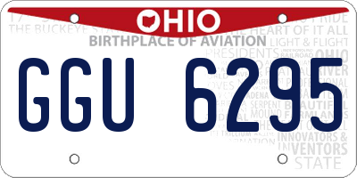 OH license plate GGU6295