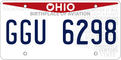 OH license plate GGU6298