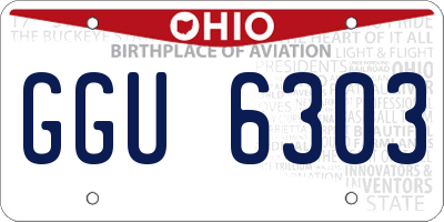 OH license plate GGU6303