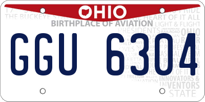OH license plate GGU6304