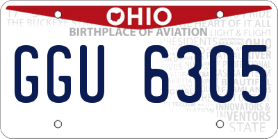 OH license plate GGU6305