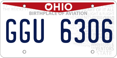 OH license plate GGU6306