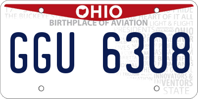 OH license plate GGU6308