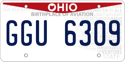OH license plate GGU6309