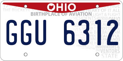 OH license plate GGU6312