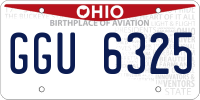 OH license plate GGU6325